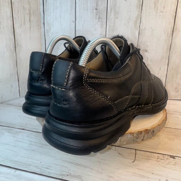 Clarks Mens Oxford Black Leather Lace Up Casual Shoes Size 8 M - Picture 5 of 8